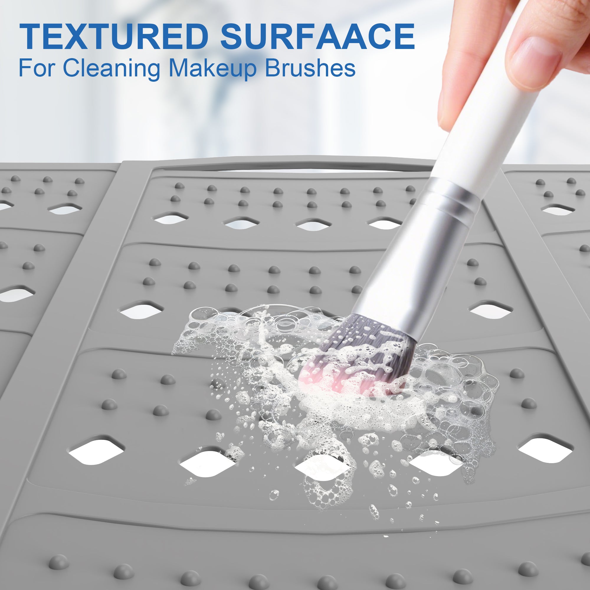 Bathroom Sink Cover Space Saver – Foldable Silicone Countertop Organizer Mat for Makeup & Small Bathroom Accessories, Heat-Resistant Over-Sink Tray for RV, Camper & Travel