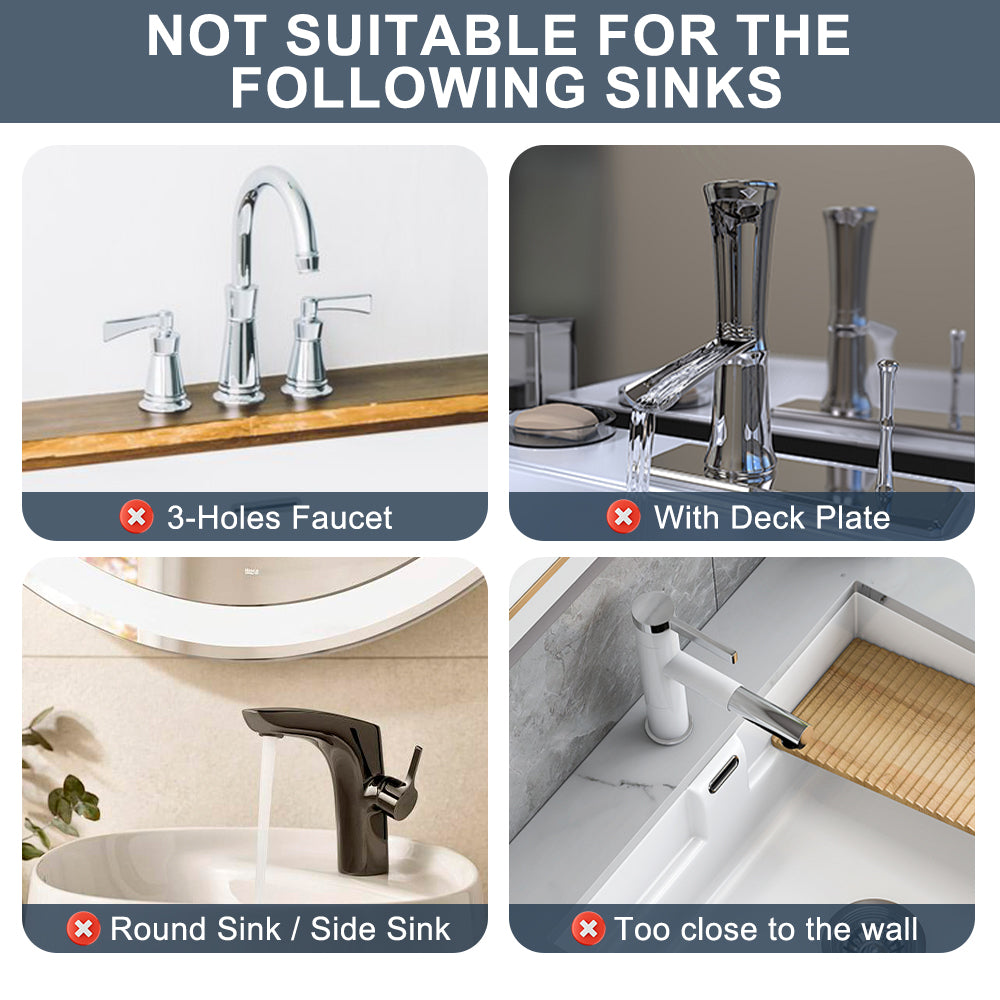 Upgraded Silicone Faucet Drip Catcher Tray – Sink Backsplash Guard Behind Faucet, 360° Wrap-Around Faucet Mat for Dish Soap, Sponge & Kitchen Counter Splash Protection