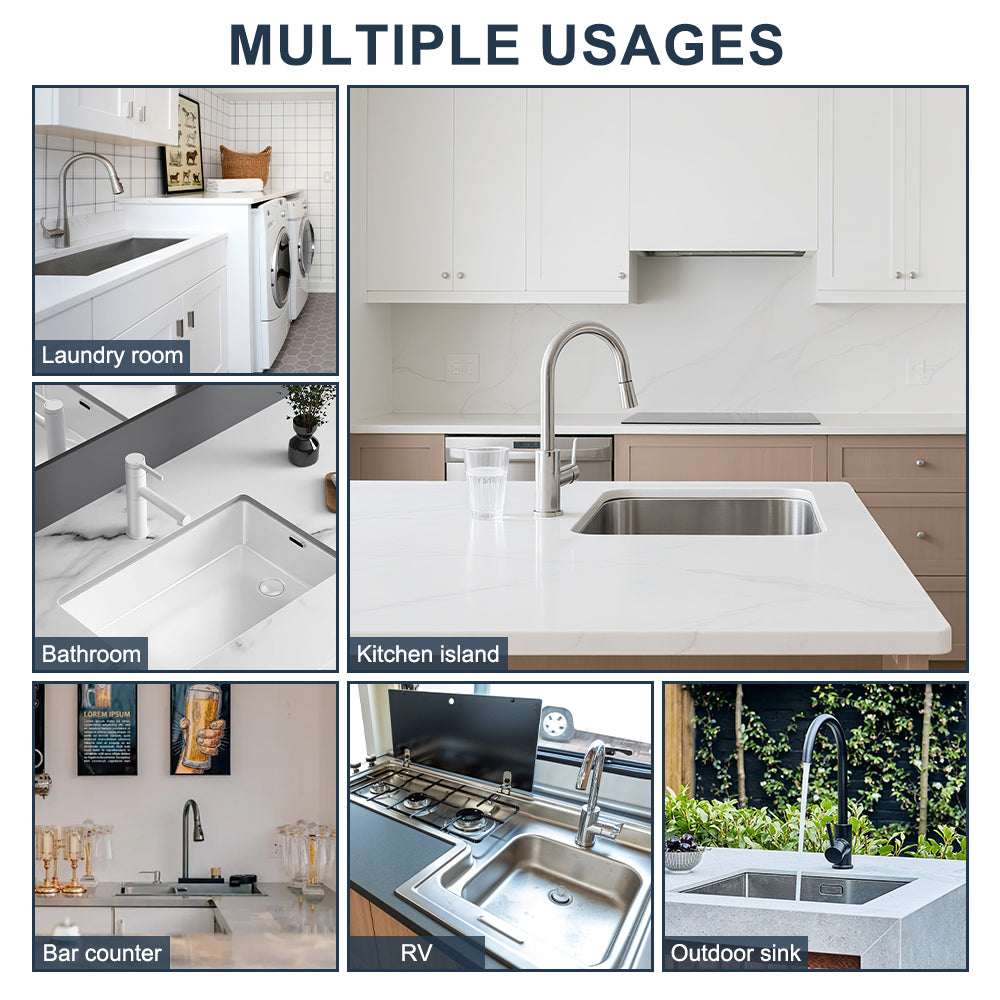 Upgraded Silicone Faucet Drip Catcher Tray – Sink Backsplash Guard Behind Faucet, 360° Wrap-Around Faucet Mat for Dish Soap, Sponge & Kitchen Counter Splash Protection