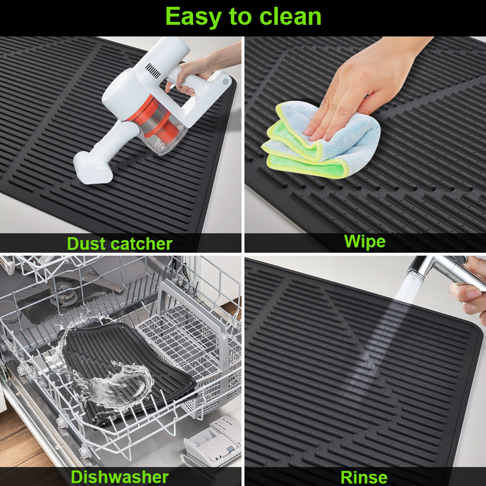 Stove Top Covers for Electric Stove – Extra Thick 28"x20" Silicone Stove Protector, Heat-Resistant Stovetop Mat, Scratch-Proof Glass Cooktop Cover & Counter Space Saver for RV Kitchen